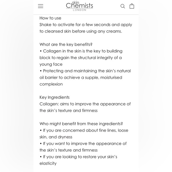 skinChemists Pure Collagen 5% Biphase Serum 30ml - Picture 3 of 8